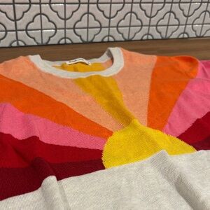 Marine Layer Pink and Yellow sun sweater
